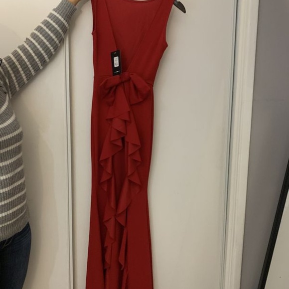 Red Long truffle dress - Picture 1 of 5
